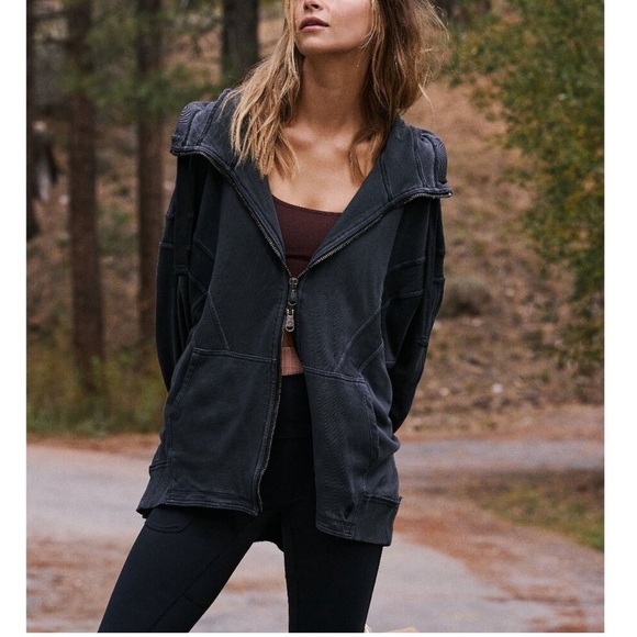 NWT FP MOVEMENT All Your Love Hoodie in Black Size: Small - Picture 1 of 6